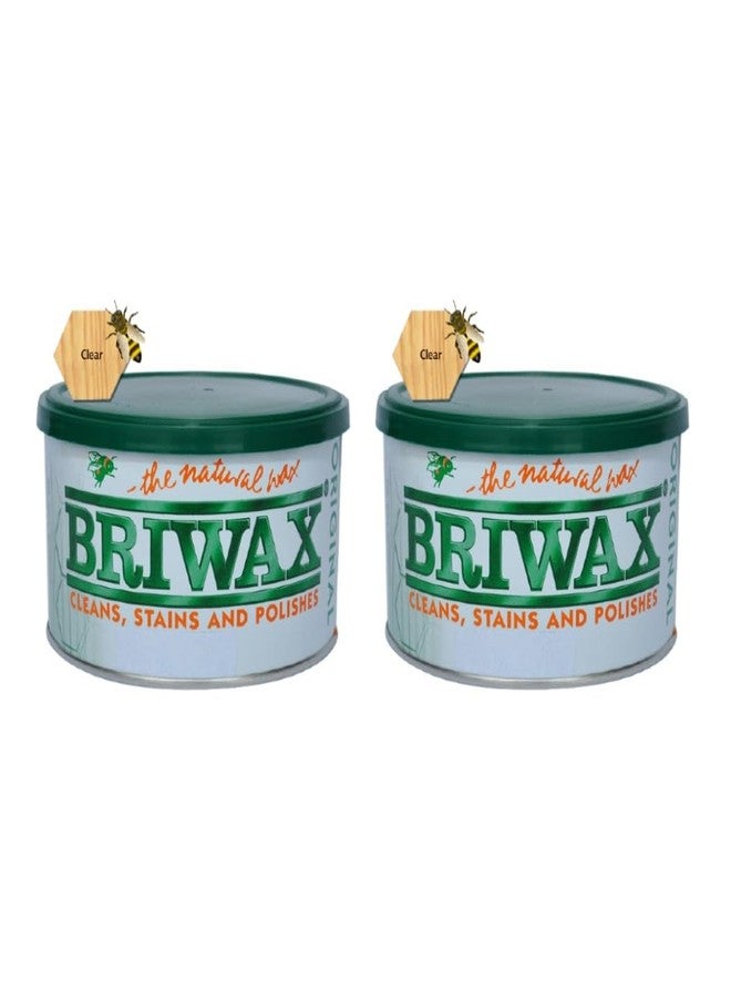 Briwax Clear Furniture Wax Polish .2 Pack - Image 1